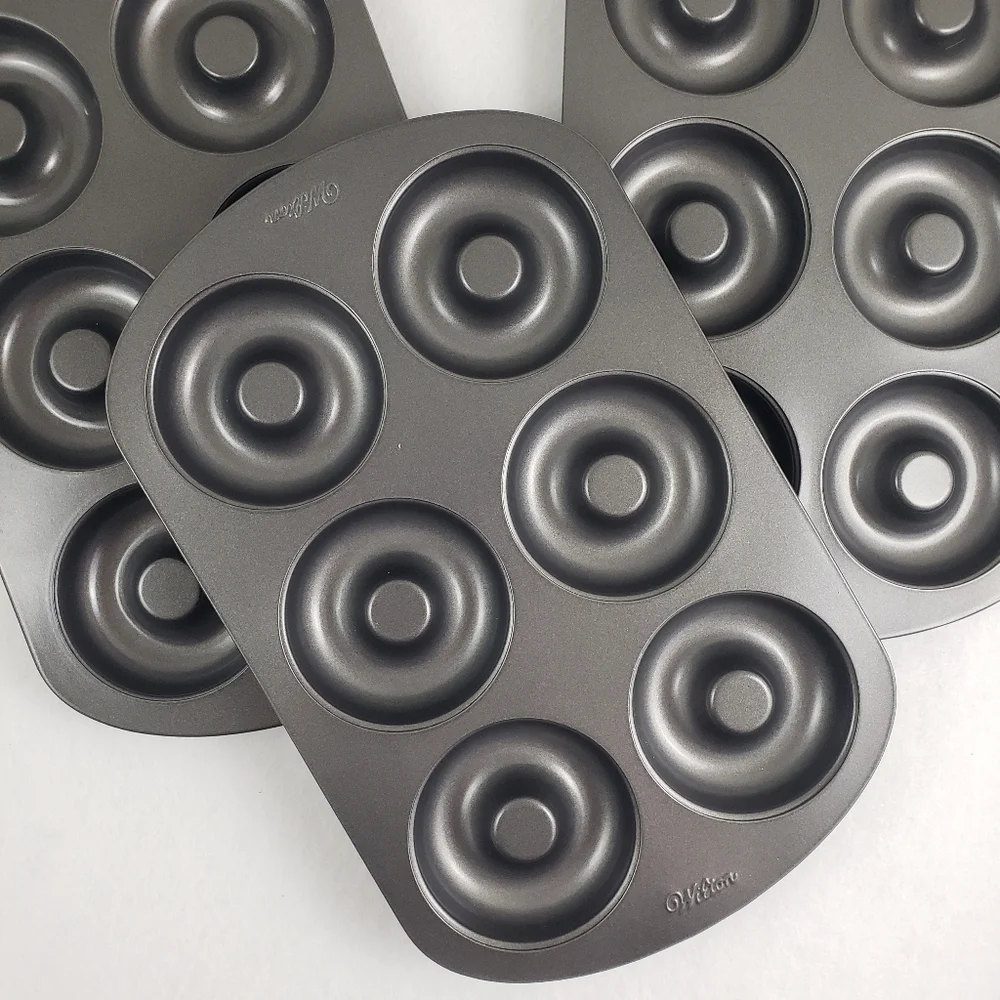 Lot of Three Wilton 6 Well Non Stick Donut Pans